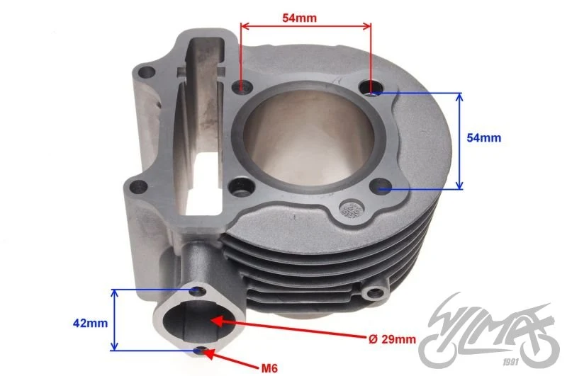 Cylinder 52,40 bez tłoka 125 GY6 4T — ujęcie 4