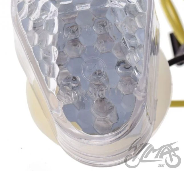 Kierunkowskazy LED do Kawasaki, biały klosz, 12 V 0,5 W — para — ujęcie 2