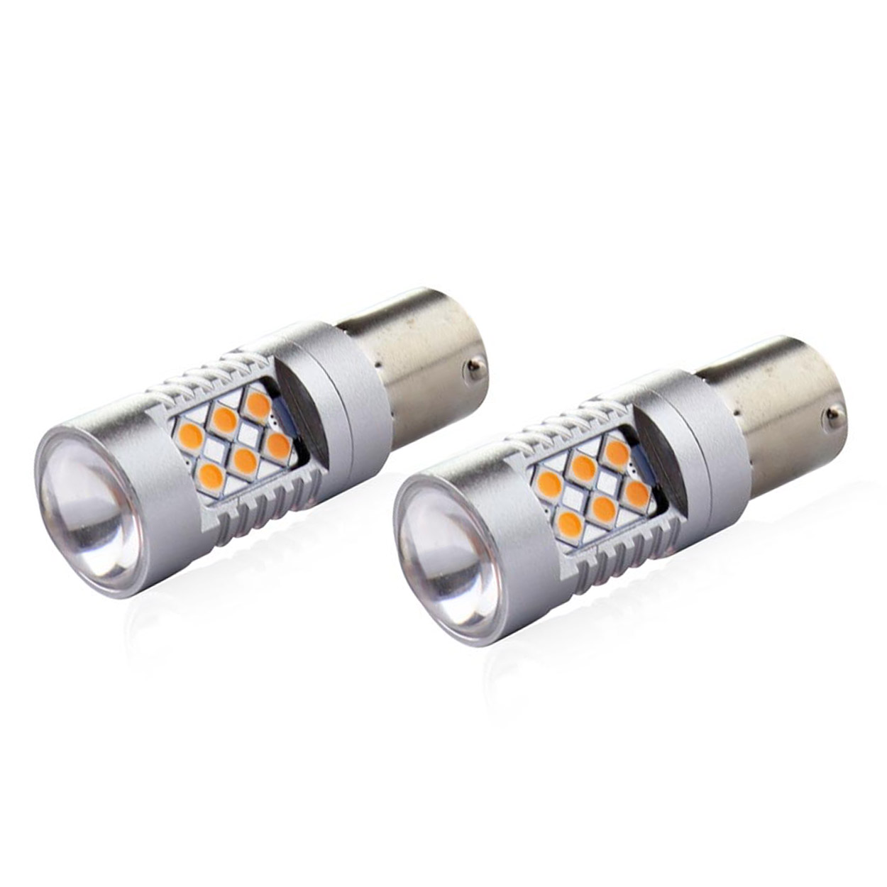 Żarówki LED CANBUS BAU15S PY21W Pomarańczowa Amber 12 V 24 V — ujęcie 6