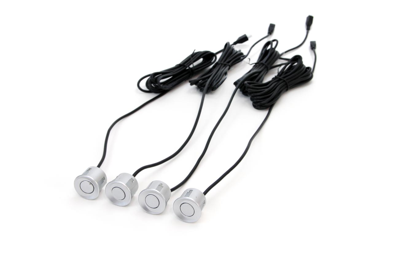 Zestaw czujników parkowania TFT01 4,3" z kamerą HD-301-IR 4 sensory srebrne — ujęcie 3