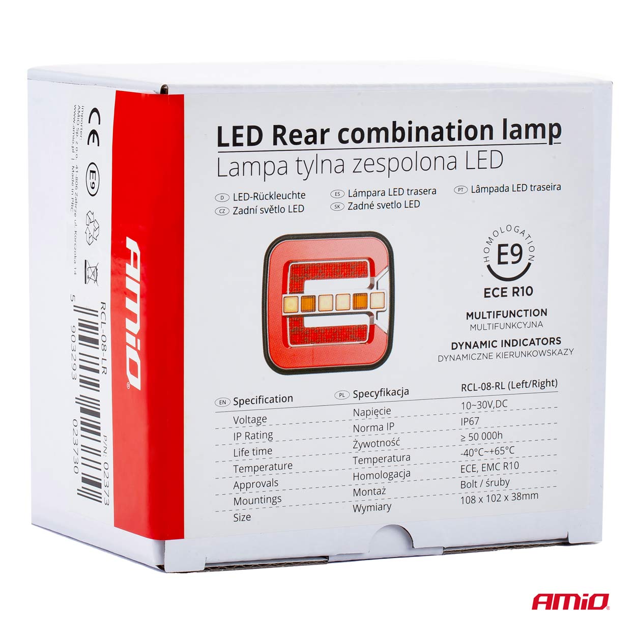 Lampa tylna zespolona LED RCL-08-LR dynamiczna lewa prawa — ujęcie 11