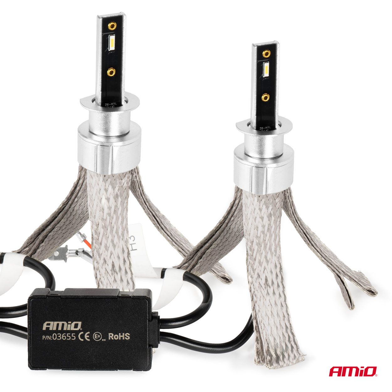 Żarówki samochodowe LED seria FLEX+ H1 12 V 24 V 6000K Canbus AMIO-03655 — ujęcie 4