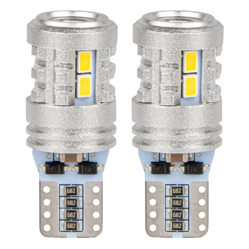 Żarówka W5W T10 12V/24V 6xLED SMD3020 + 1xLED SMA3030 biała AMIO (2szt.) — ujęcie 5