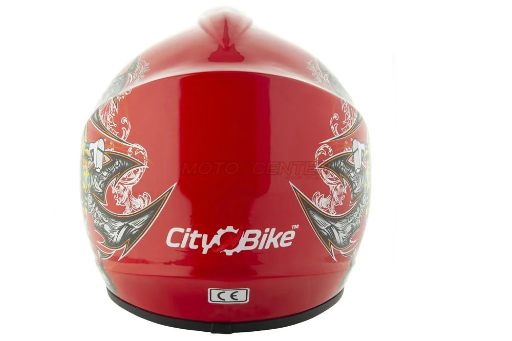 Kask crossowy City-Bike Dziecięcy WL-801A Junior Tatan czerwony M — ujęcie 3