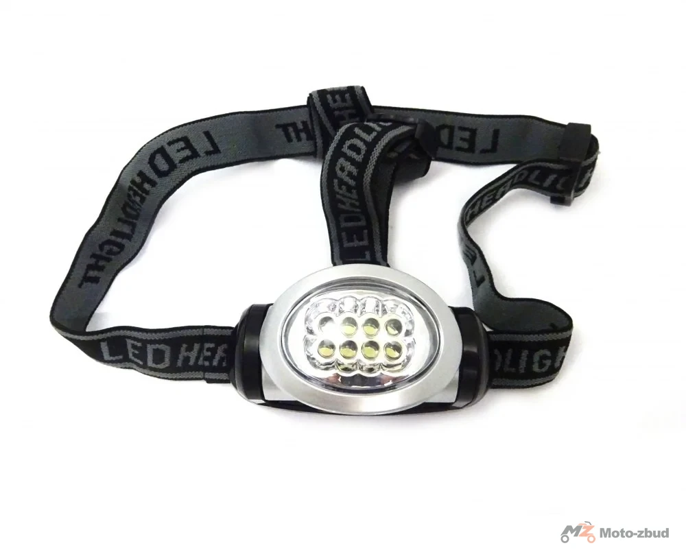 Lampa przód czołówka 4 funkc. 8 LED JY-828 (na głowę lub kask) — ujęcie 2