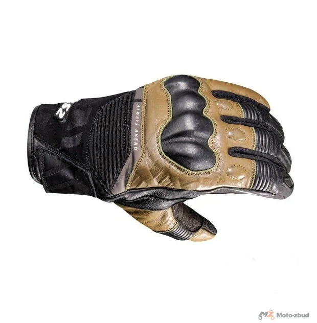 Rękawice motocyklowe LS2 Octane WP Leather męskie Black Brown — XXL