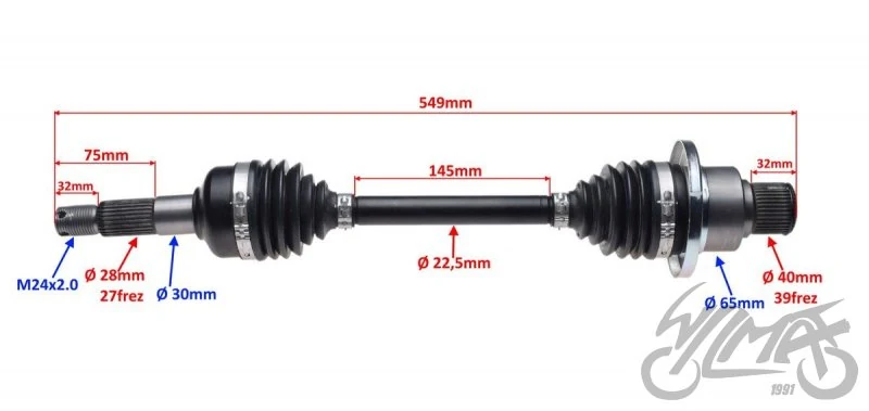 Półoś prawy tył do CFMoto 500 800 — ujęcie 2