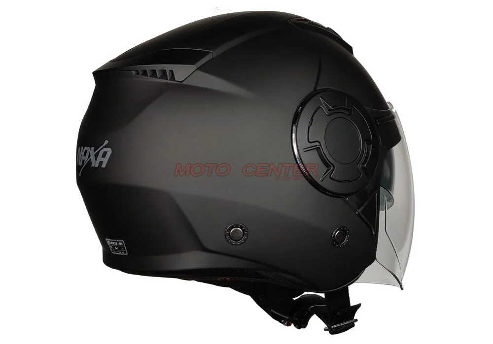 Kask motocyklowy otwarty NAXA S23 blenda czarny mat S — ujęcie 2
