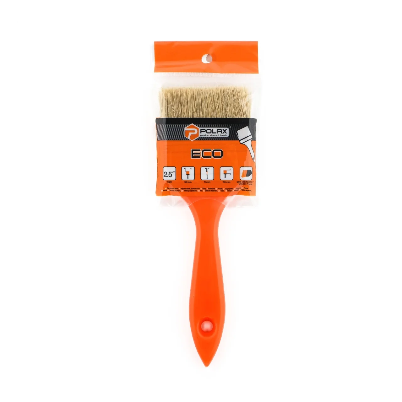 Pędzel płaski malarski ECO mieszane włosie 6.3 cm Polax — ujęcie 3