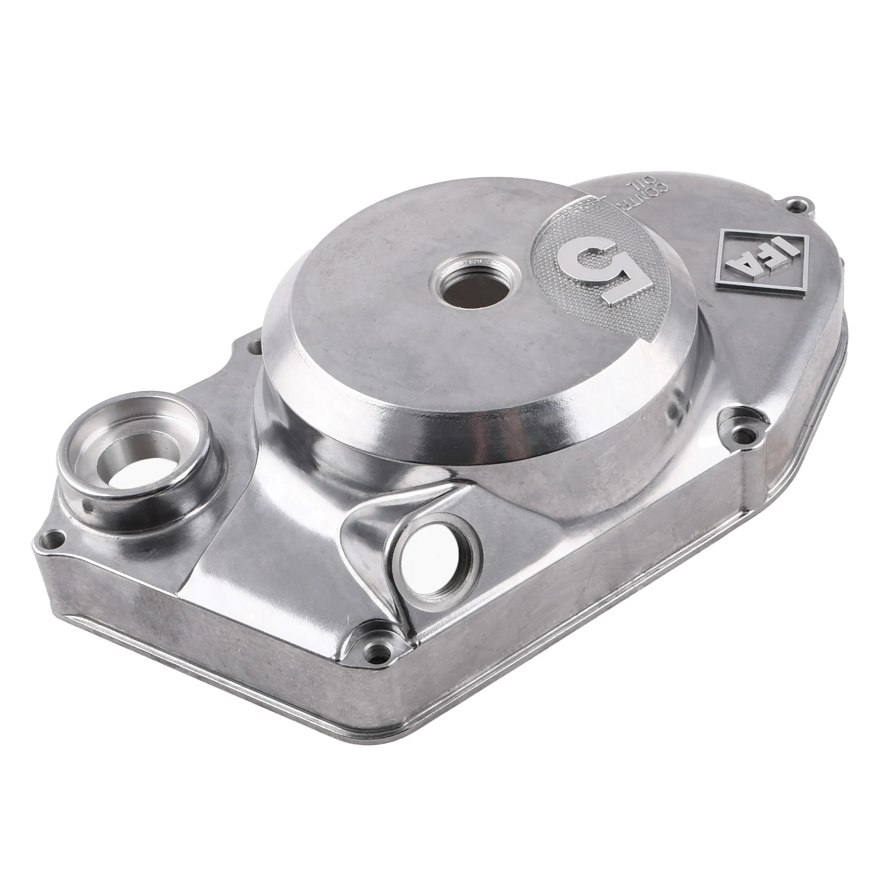 Pokrywa silnika Simson S51 SR50 lewa 5 biegów Ml-Megu aluminium polerowana — ujęcie 2