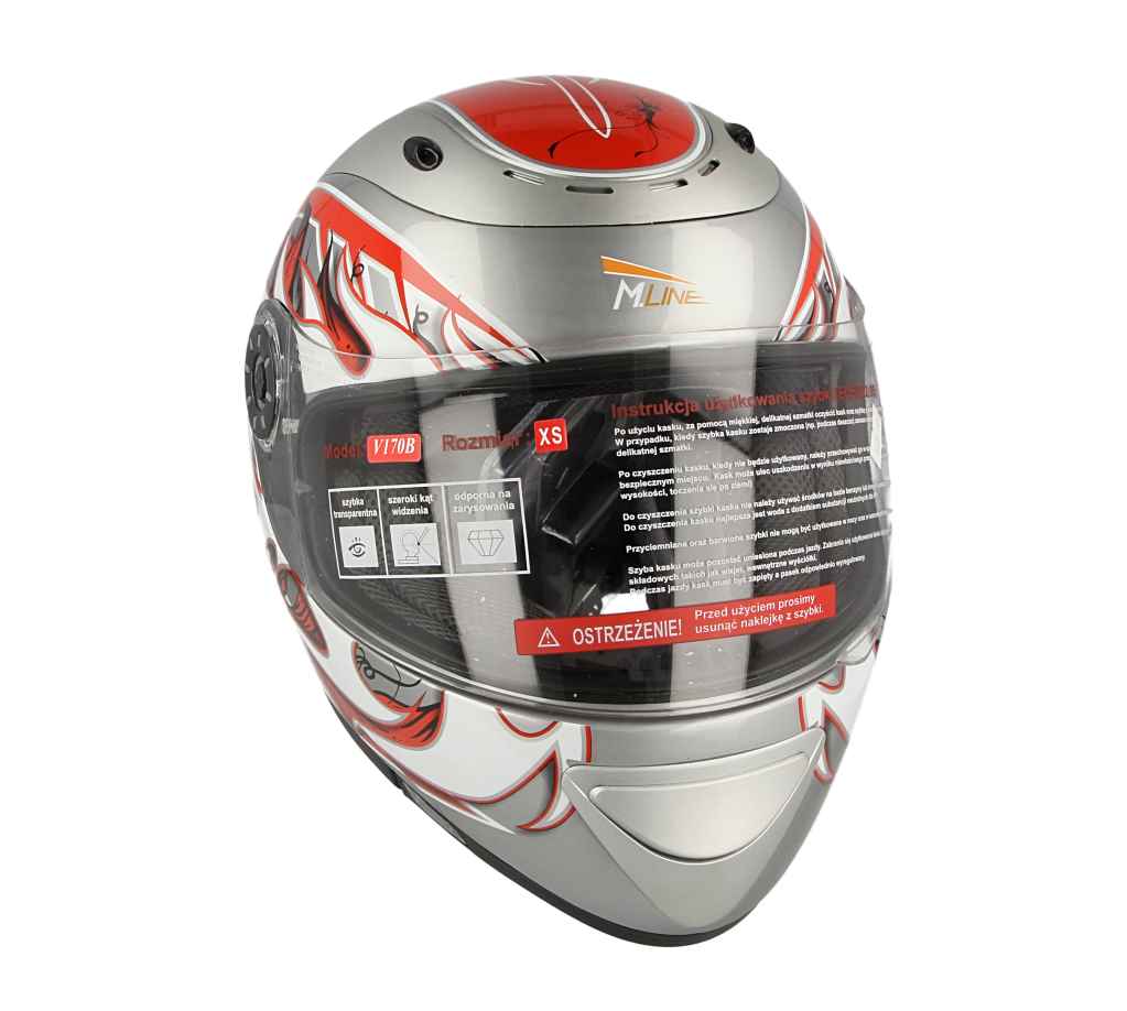 Kask motocyklowy VCAN V170B Grey CH-R – XS — ujęcie 24