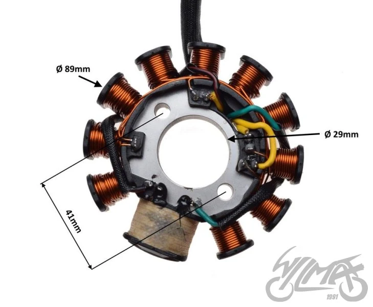 Stator iskrownik 11 cewek GY6 4T — ujęcie 2