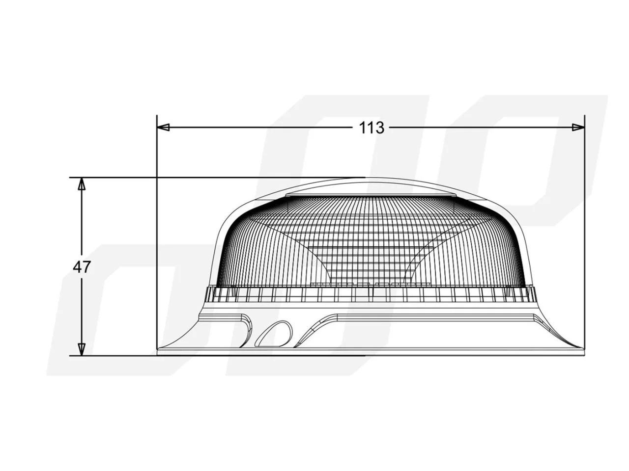 Lampa ostrzegawcza R65 R10 18LED 12/24V IP56 na śruby — ujęcie 4