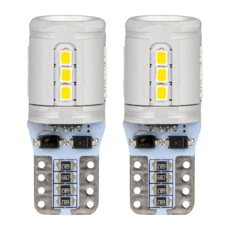 Żarówka W5W T10e 12V/24V 15xLED SMD2016 CANBUS biała AMIO (2szt.) — ujęcie 5