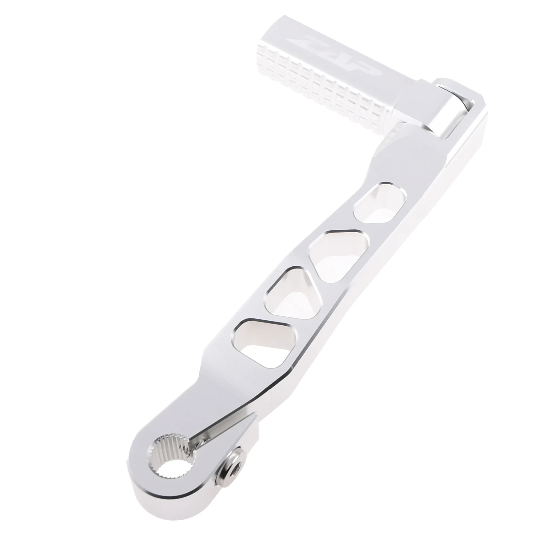 Dźwignia startera Simson S51 srebrna aluminium CNC Zap Technix — ujęcie 1