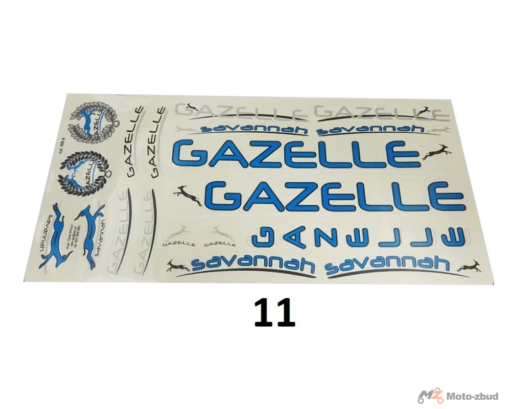 Kalkomania rowerowa gazelle niebieska KR4