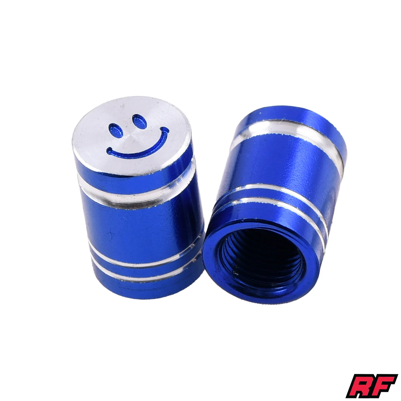Nakrętka wentyla Racing Force smile niebieska 2szt — ujęcie 1