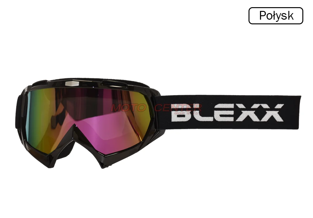 Gogle crossowe BLEXX YH-16 czarne połysk, szybka reflex