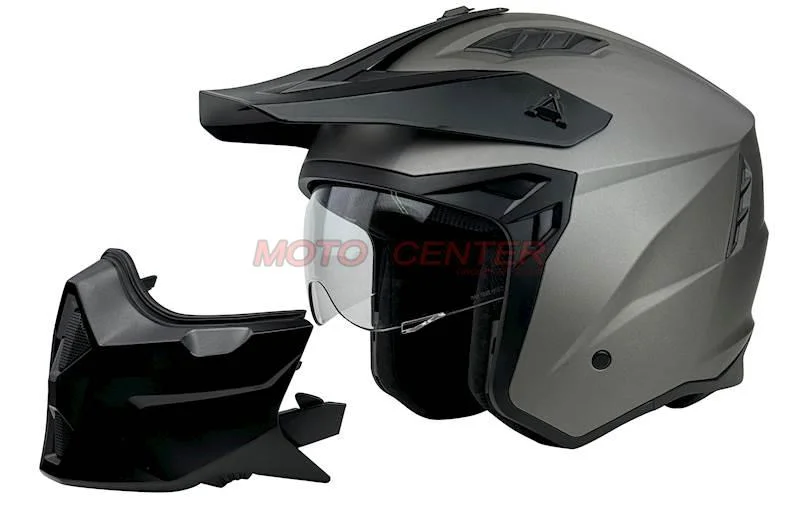 Kask Naxa zamknięty z wypinaną szczęką S31 czarny/titanium mat XXL — ujęcie 2