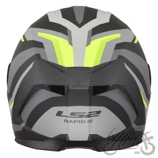 Kask LS2 FF820 Rapid III Hyper Black Hi-Vis Yellow — M — ujęcie 2