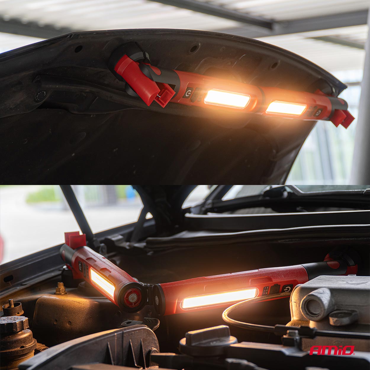 Składana lampa inspekcyjna LED z magnesem i zaciskiem 4000 mAh — ujęcie 3