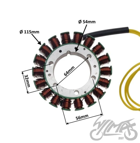 Stator 18 cewek do Hondy VT1100C 1985–1987 — ujęcie 2