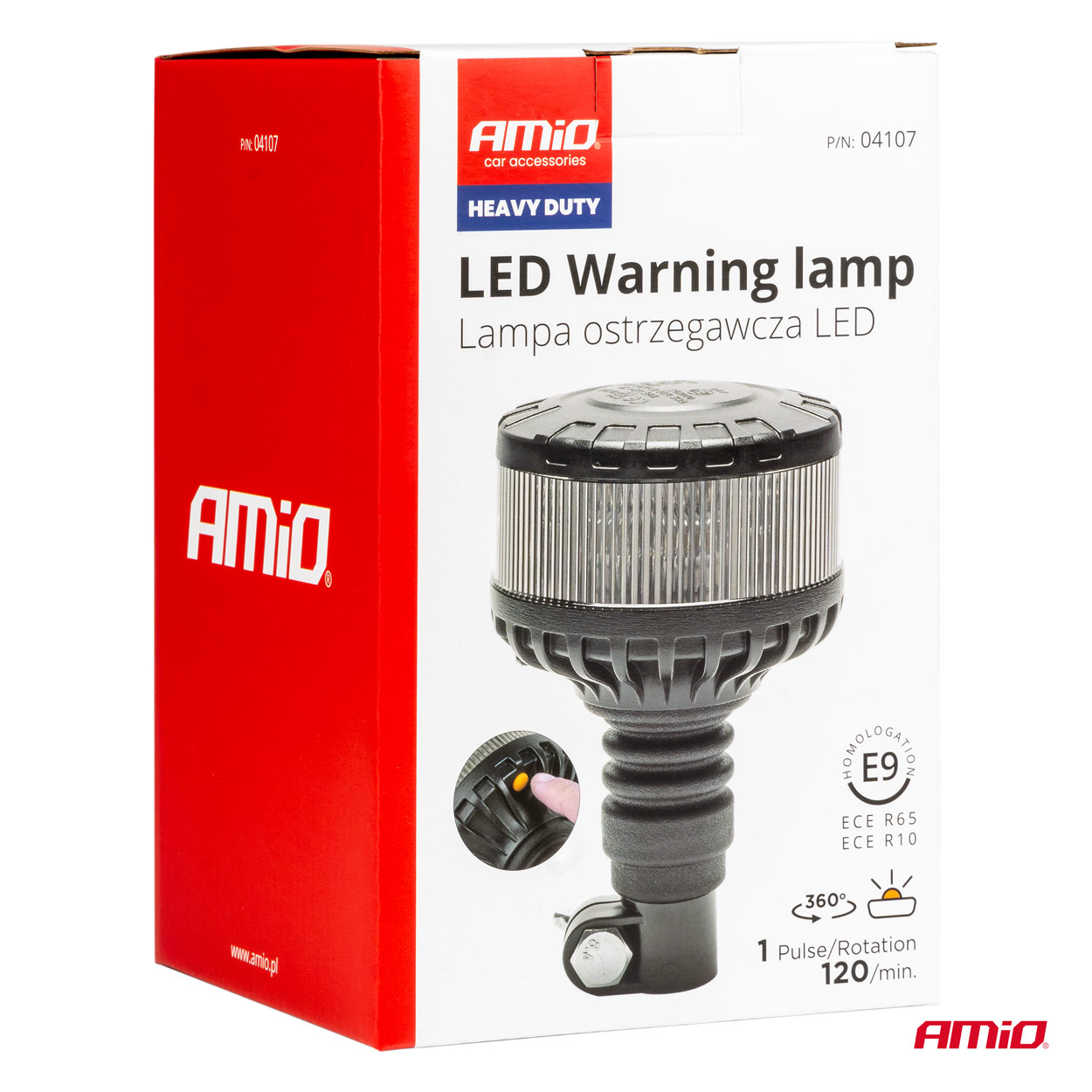 Lampa ostrzegawcza błyskowa kogut LED W28P 12 V 24 V — ujęcie 8