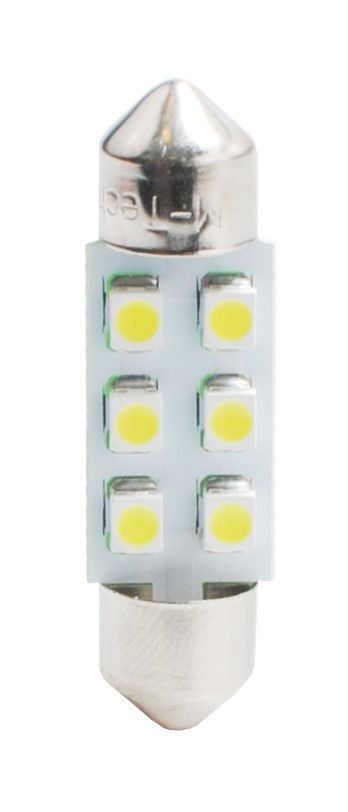 Żarówka LED 2XDIOD C5W 6XSMD3528 nieb M-Tech LB028B — ujęcie 2