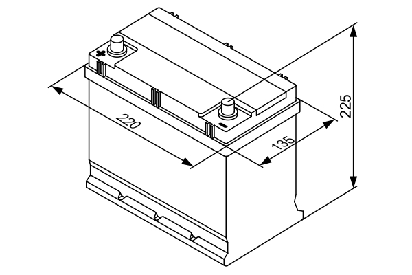 Akumulator 45 Ah 300A 219×135×222 L+ Silver S3 BOSCH 0 092 S30 170 — ujęcie 5