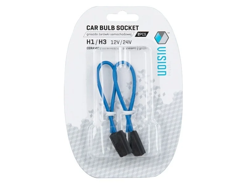 Złącze elektryczne / gniazdo do żarówki H1 / H3 proste (ceramiczne) 2szt. — ujęcie 2