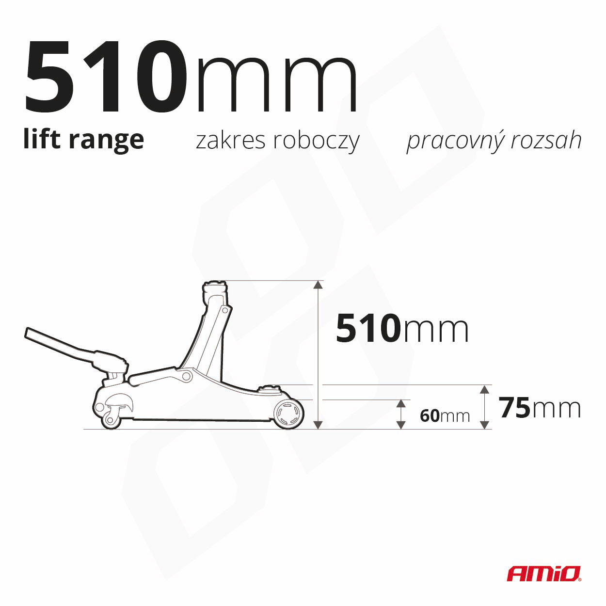 Podnośnik hydrauliczny niskoprofilowy lewarek typu żaba 3T 3000 kg CE 75/510mm — ujęcie 19