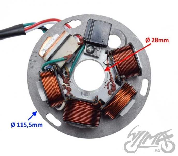 Stator 5 cewek do Vespa PX125 — 1981–1997 — ujęcie 2