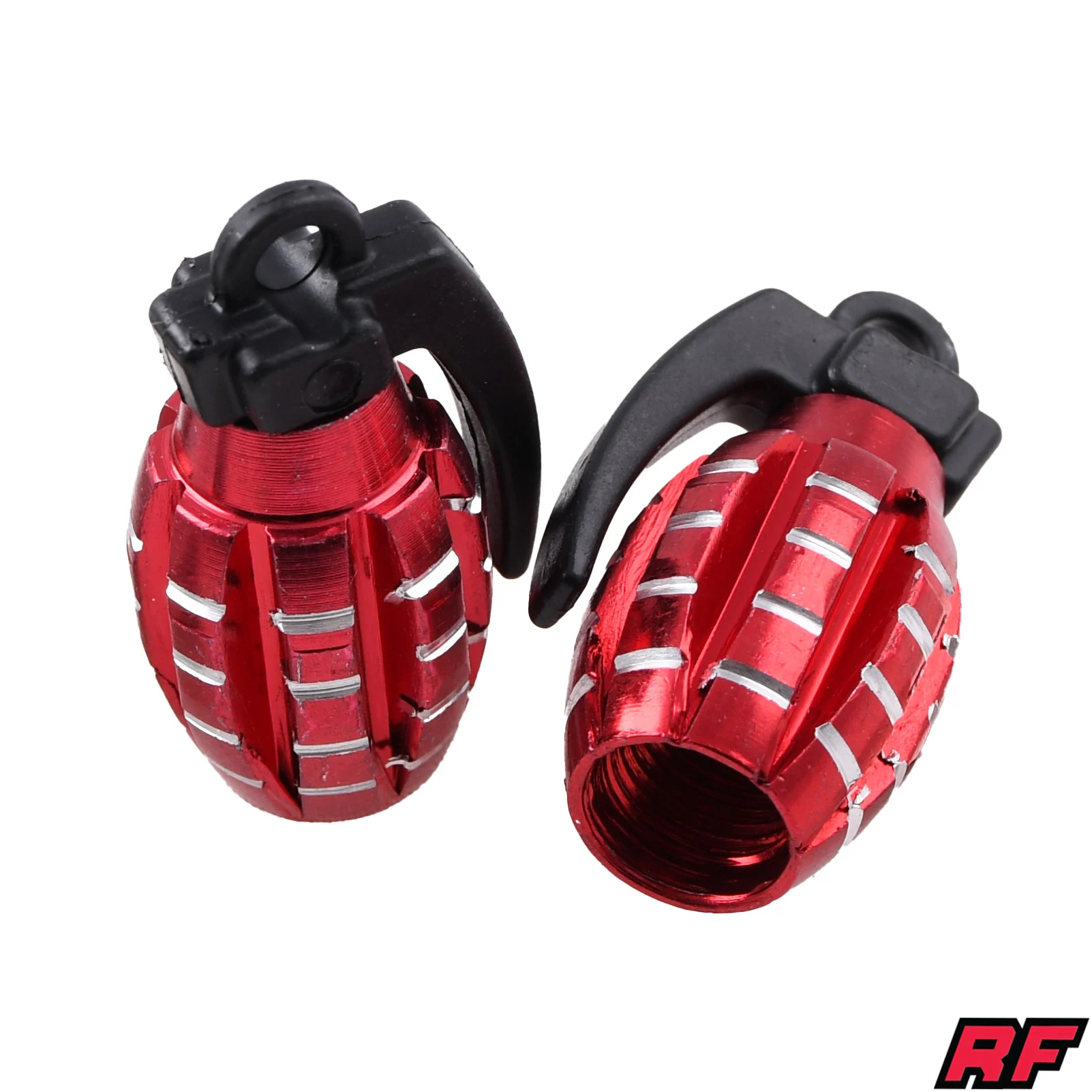 Nakrętka wentyla Racing Force grenade V2 czerwona 2szt — ujęcie 1