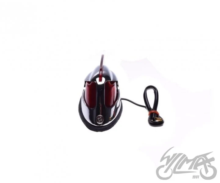 Lampa na błotnik, wariant czerwony / chrom — AL60323 — ujęcie 2