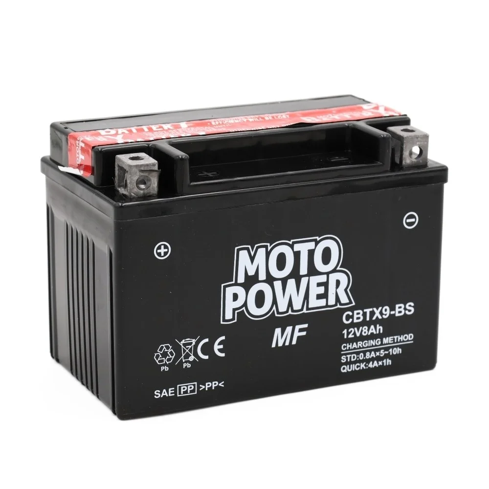 Akumulator MOTO power 12 V/8 Ah CBTX9-BS suchoładowany (+-) (wys.x szer.x dł.) (105*87*150) (pakowane po 6 sztuk)