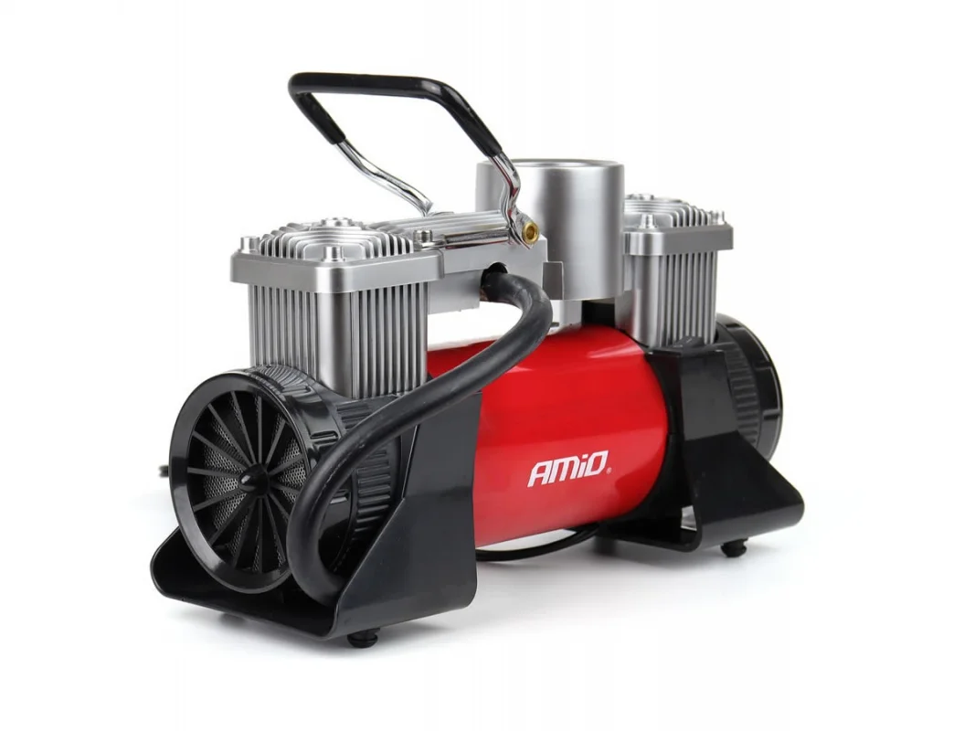 Kompresor samochodowy 12 V metalowy 2 cylindry 12 V HQ AComp-18 — ujęcie 3