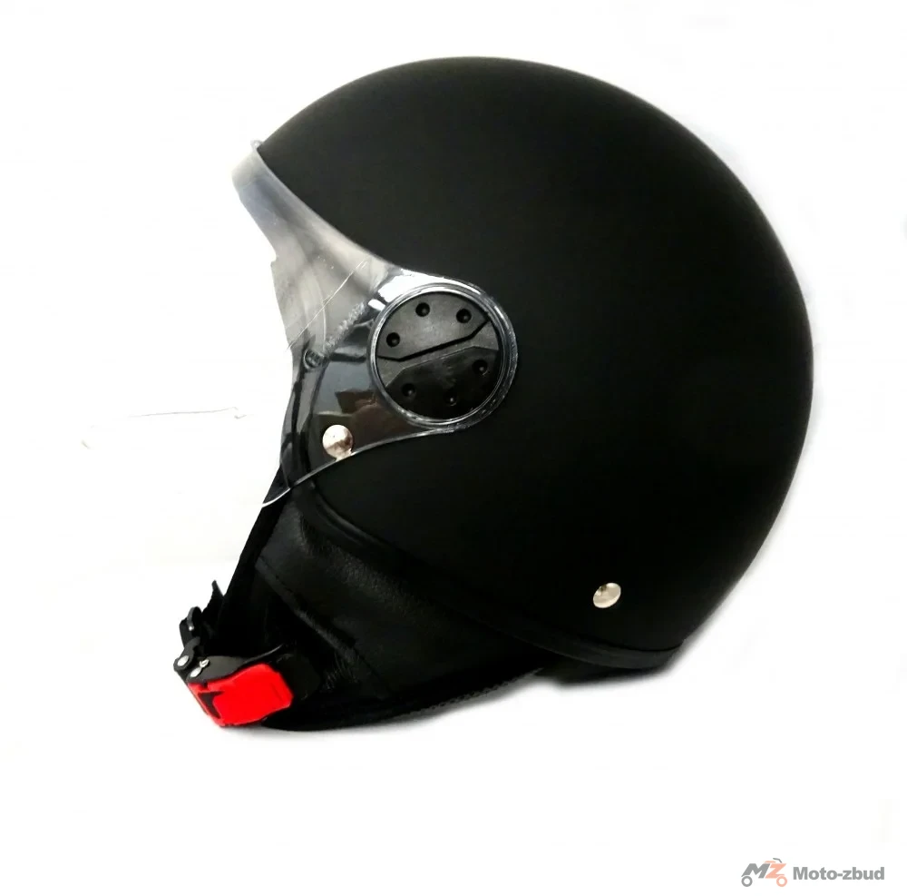 Kask Ferro 803 l z szybą bez szczęki czarny mat M — ujęcie 3
