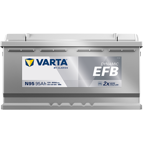 Akumulator 95 Ah 850A 352×175×190/P+ EFB Start-stop Varta 595500085K262 — ujęcie 3