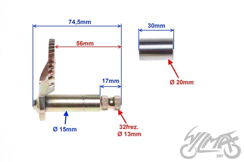 Wałek z segm. rozr. długość wałka 64 mm 2T — ujęcie 2