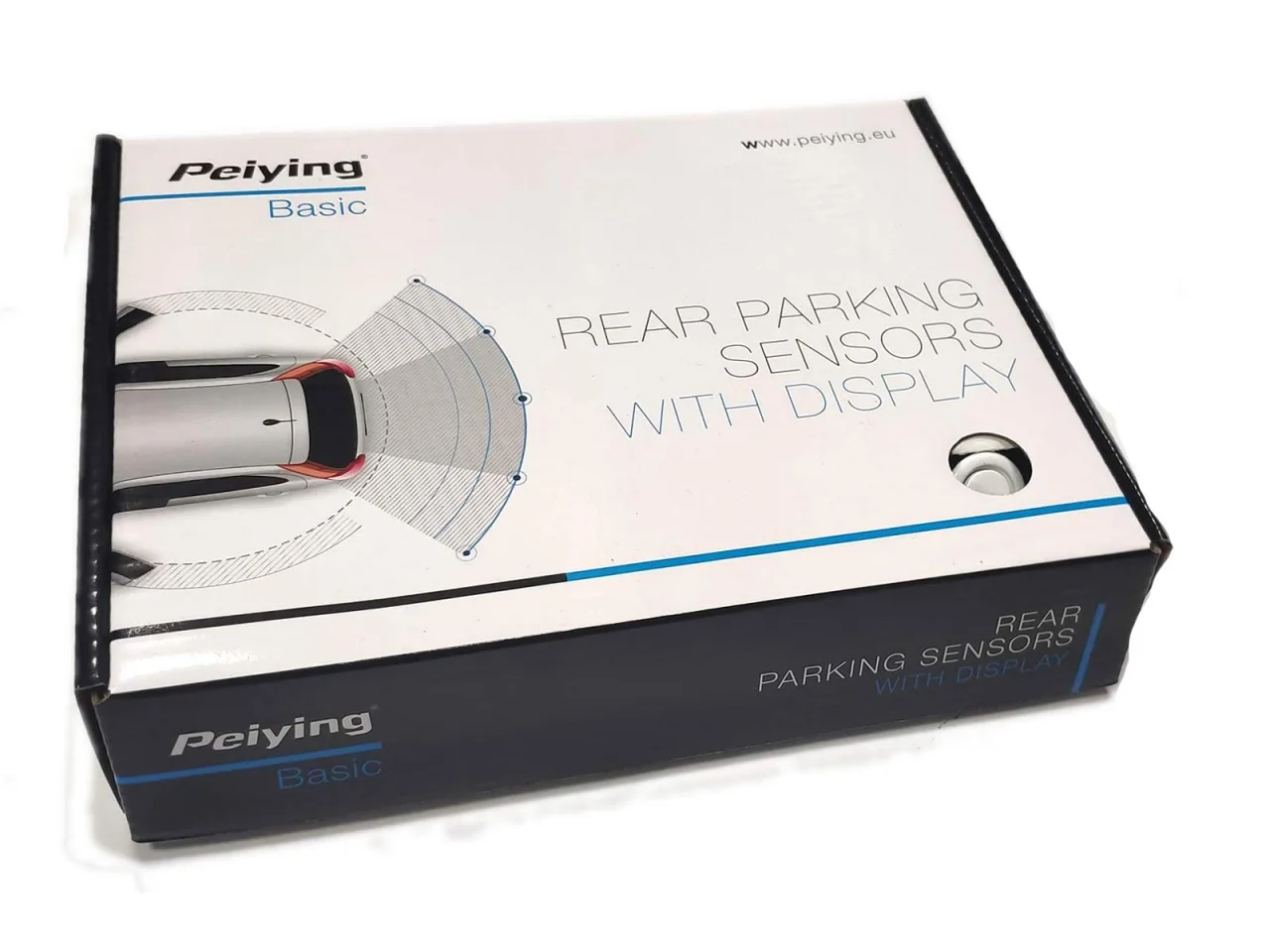 Czujnik cofania/parkowania z wyświetlaczem LED (srebrny) 4 sensory Peiying — ujęcie 2
