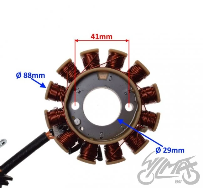 Stator zapłonu 125 GY6 4T 152QMI-E4 — Kinroad XT125T-8 Wind Hunter / Longjia LJ150-QT4 — ujęcie 2