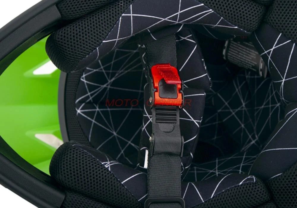 Kask crossowy BLEXX Dziecięcy MD-911 Junior zielony/czarny S Homologacja ECE — ujęcie 7