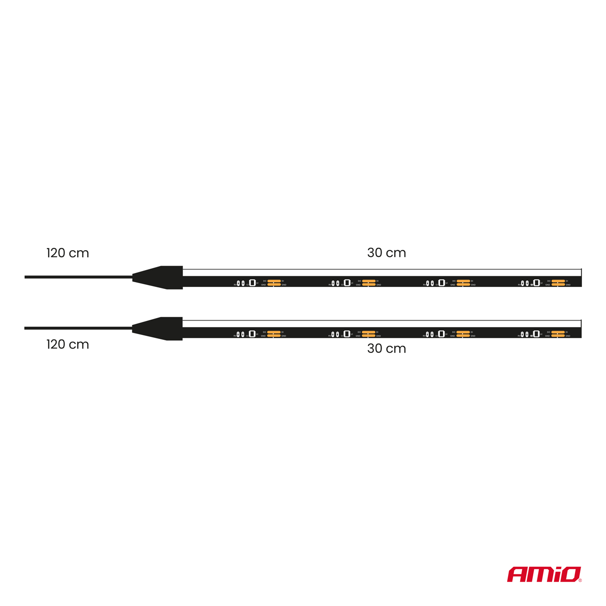 Paski LED COB do samochodu boczne białe 2x30cm 12 V — ujęcie 7
