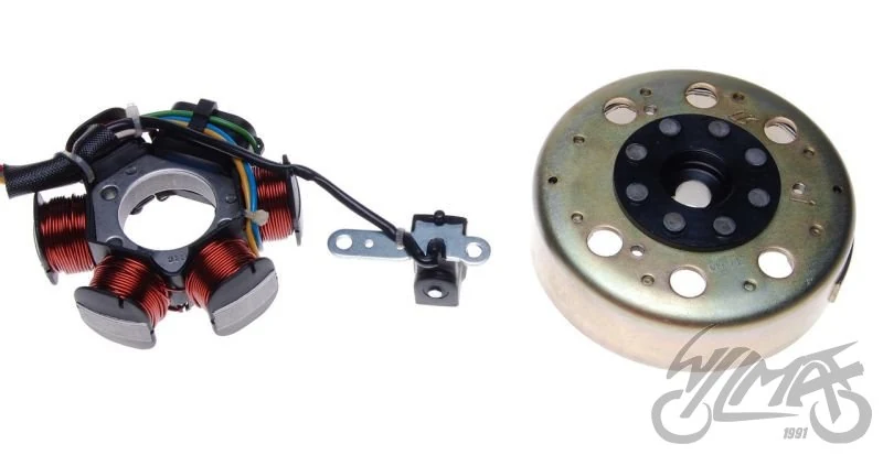 Stator iskrownik 6 cewek + koło magnesowe