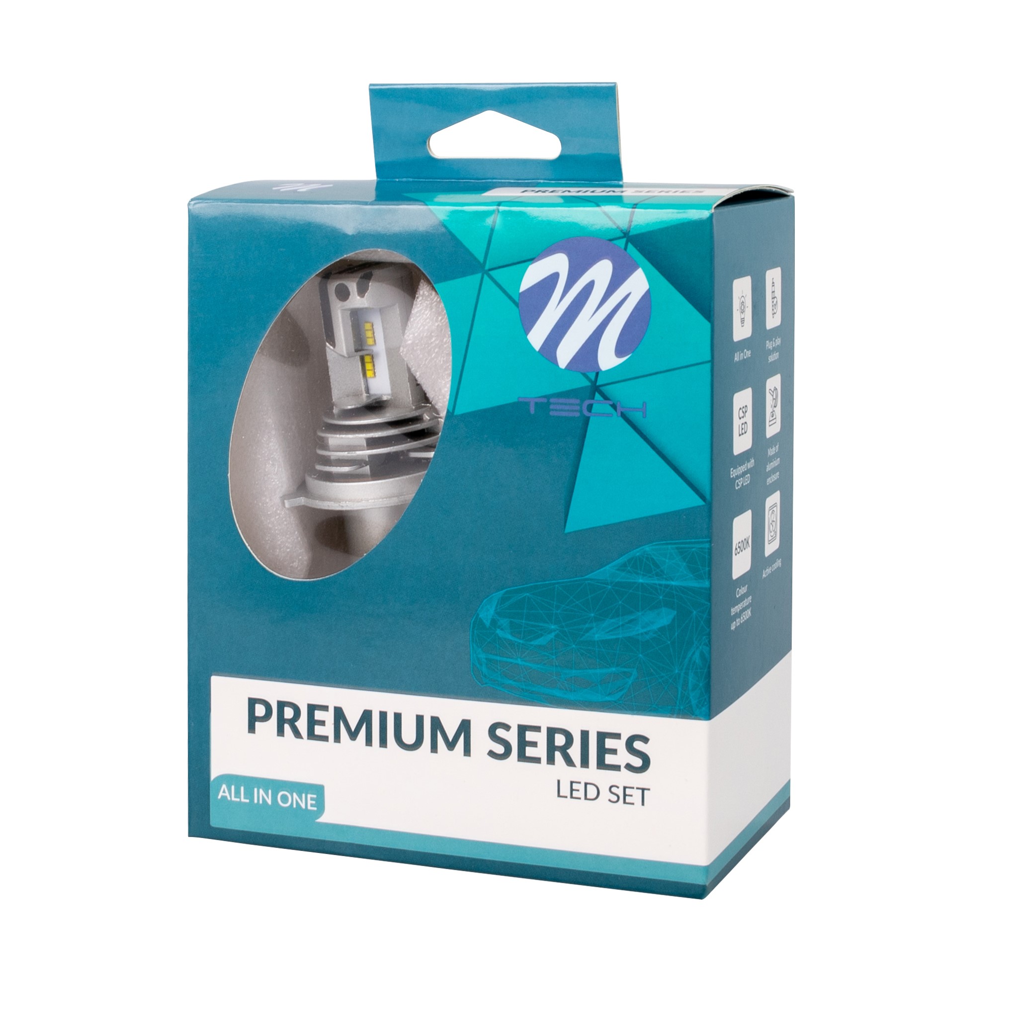 Żarówka LED H4 50 W 12V/6500K, 2 szt. M-Tech LSAL4 — ujęcie 4