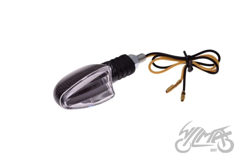 Kierunkowskaz owalny lewy przedni, jasny / carbon — 12 V 10 W, AL70021LB — ujęcie 1