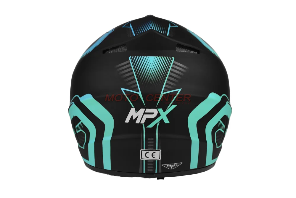 Kask crossowy MPX WL-905 czarny mat/niebieski L — ujęcie 4