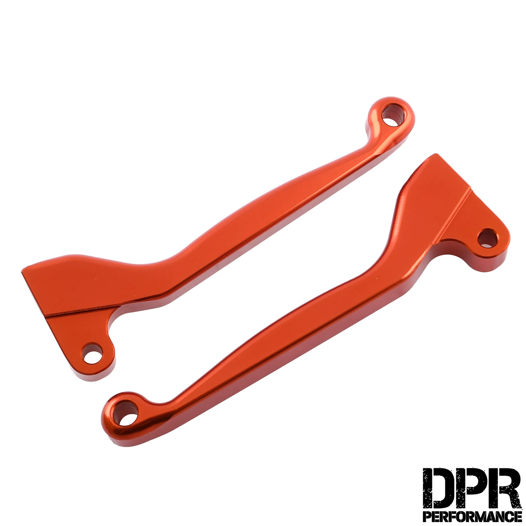Dźwignia hamulca i sprzęgła Simson kute aluminium CNC pomarańczowe kpl. DPR Performance — ujęcie 1
