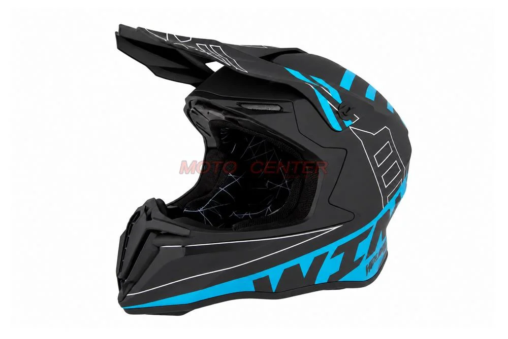 Kask crossowy BLEXX MD-902 czarny/niebieski Matowy rozmiar S Homologacja ECE R22.06 — ujęcie 1
