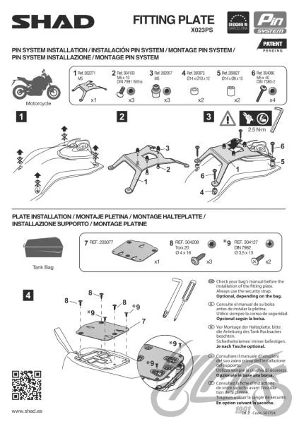 Mocowanie torby SHAD do BMW F650GS / F700GS — ujęcie 3